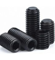 LN Grub Bolt | Headless Full Thread Stainless Steel Fasteners for Construction Machinery Structural Embedding Applications | Black Polished Corrosion Resistant High Grip Strength